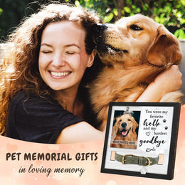 Pet Memorial Collar Photo Frame | Freestanding Keepsake Display