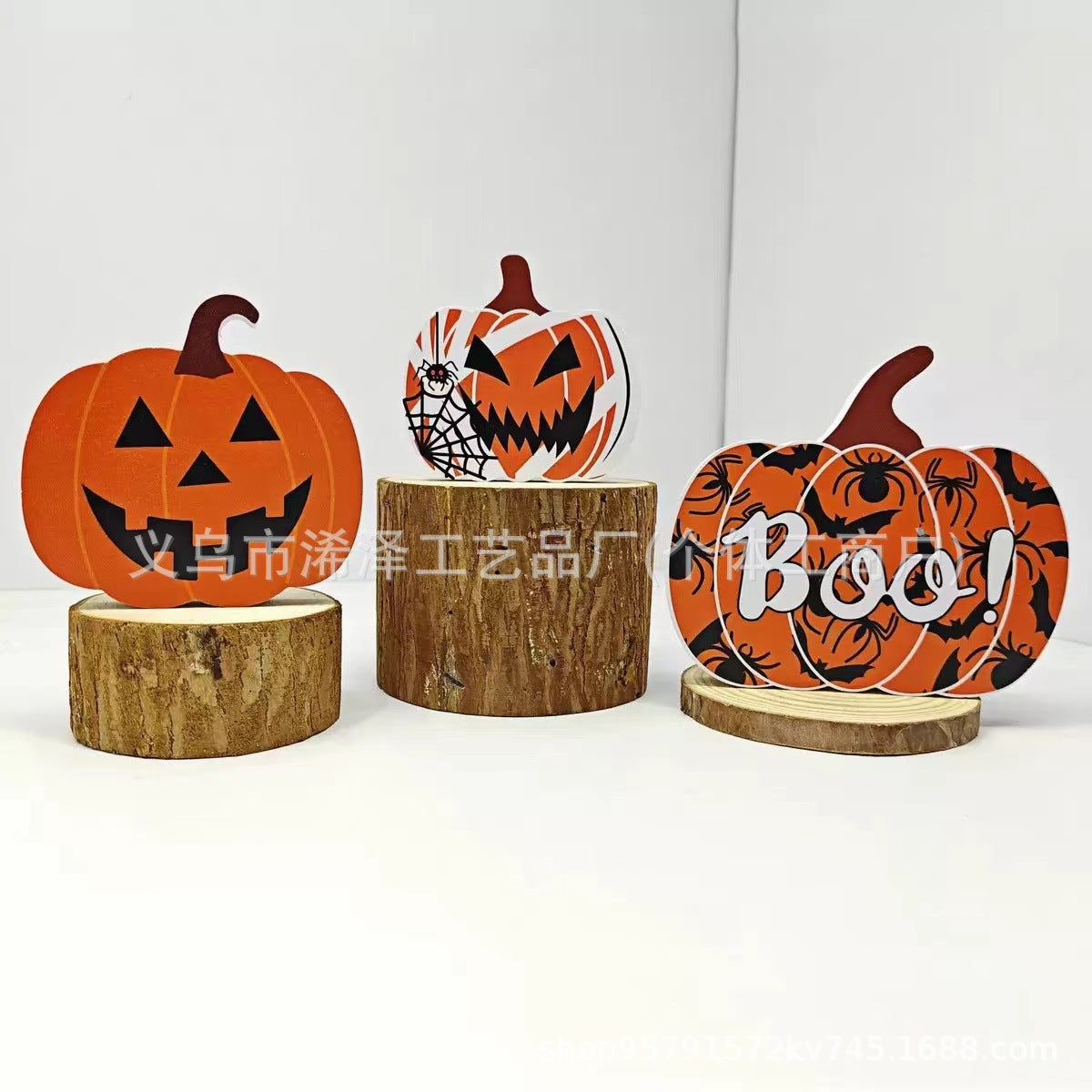 Halloween Wooden Tabletop Decor | Pumpkin, Ghost & Black Cat Sets
