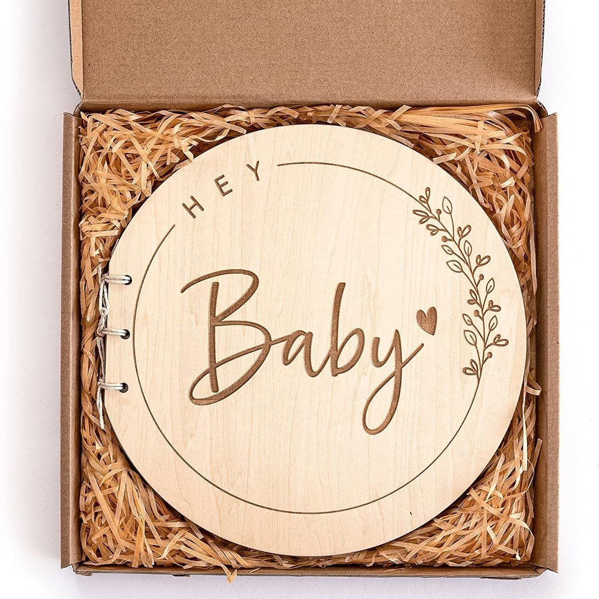 Wooden Baby Shower Guest Book | Baptism & Christening Keepsake