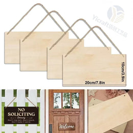 Blank Wooden Hanging Signs in Assorted Shapes for DIY Painting