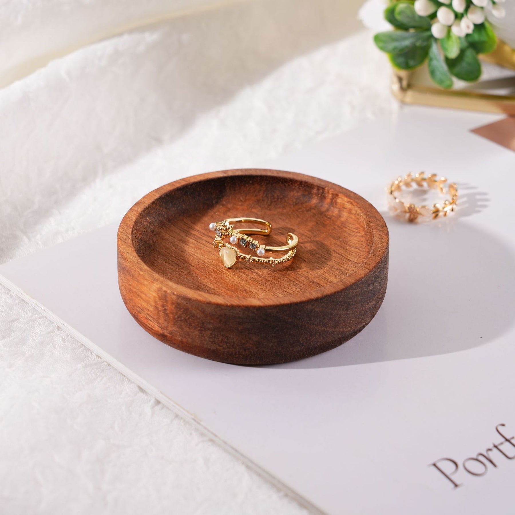 Personalized Wooden Ring Dish & Jewelry Tray | Custom Engraving