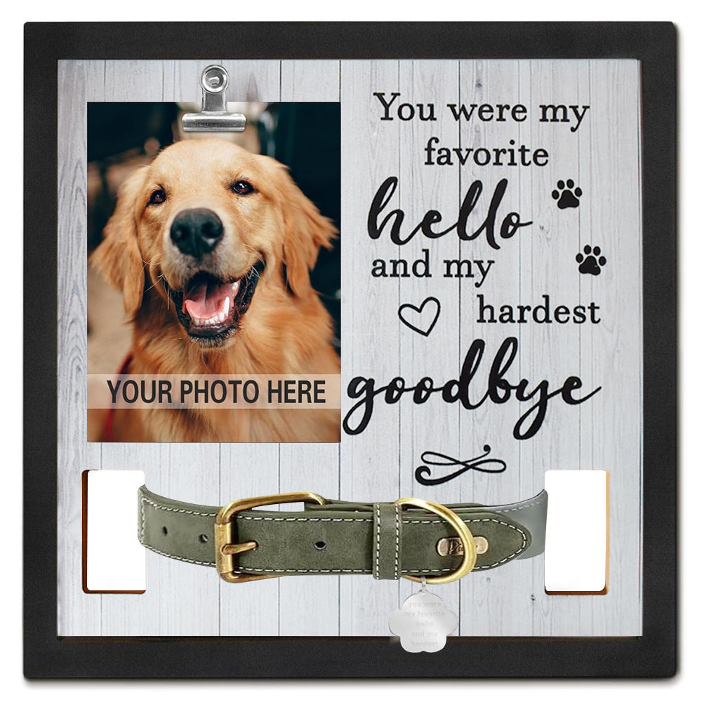 Pet Memorial Collar Photo Frame | Freestanding Keepsake Display