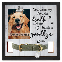 Pet Memorial Collar Photo Frame | Freestanding Keepsake Display