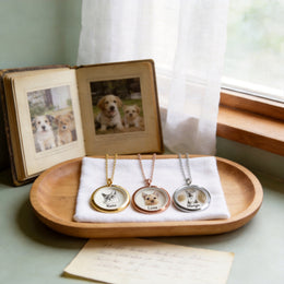 Personalized Pet Photo Memorial Necklace | Custom Name Pendant