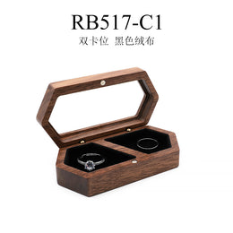 Black Walnut Ring Box | Personalized Proposal & Wedding Box