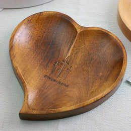 Wooden Heart Bowl | Decorative Keepsake & Jewelry Dish