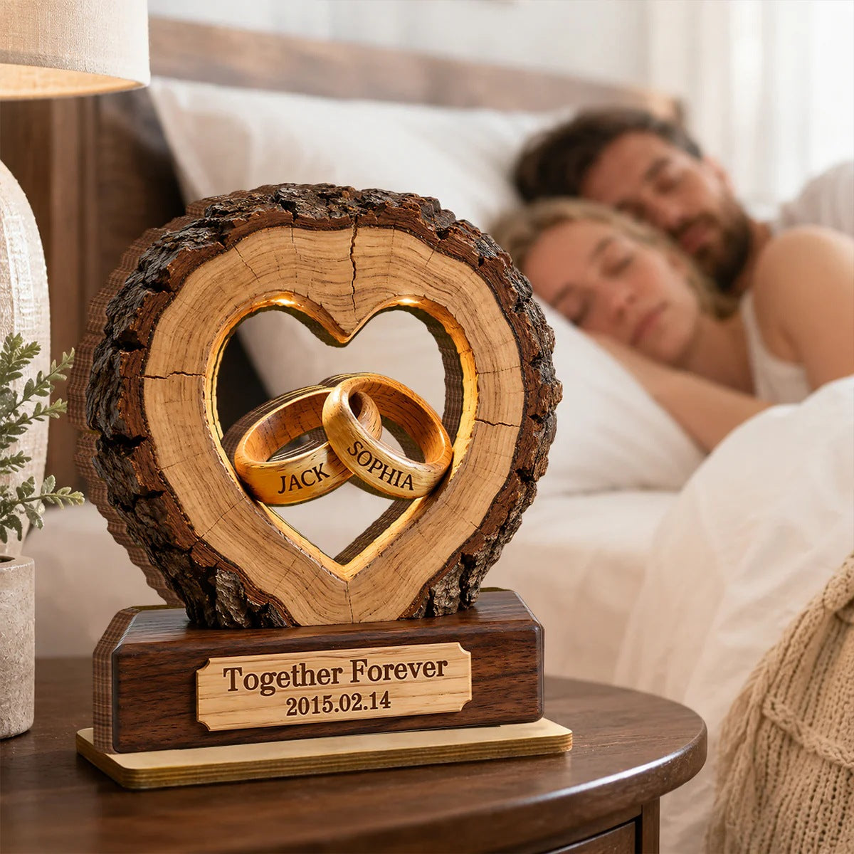 Wooden Heart Tabletop Decor | Couples & Valentine's Gift
