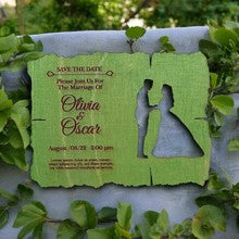 Engraved Wooden Wedding Invitation | Custom Event Invite