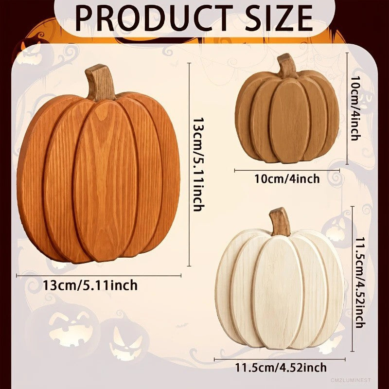 Halloween Wooden Tabletop Decor | Pumpkin, Ghost & Black Cat Sets