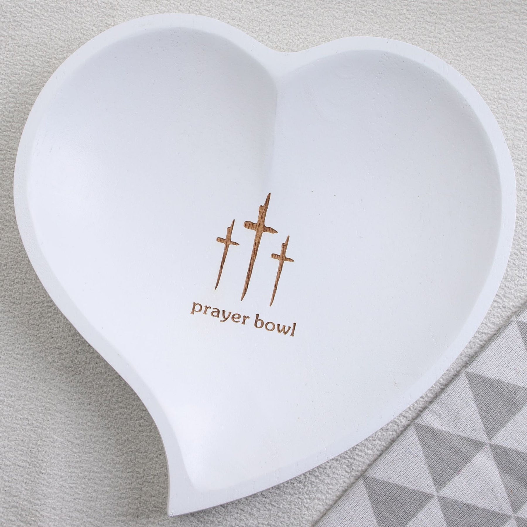 Wooden Heart Bowl | Decorative Keepsake & Jewelry Dish