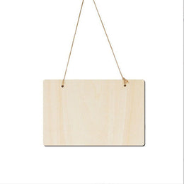 Blank Poplar Wood Door Sign for DIY Painting & Personalization