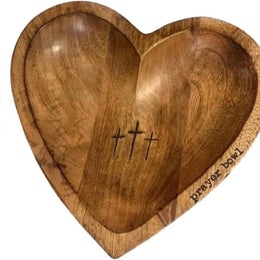 Wooden Heart Bowl | Decorative Keepsake & Jewelry Dish