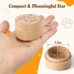 Wooden Pet Keepsake Box for Fur, Tag, Tooth or Memorial Items