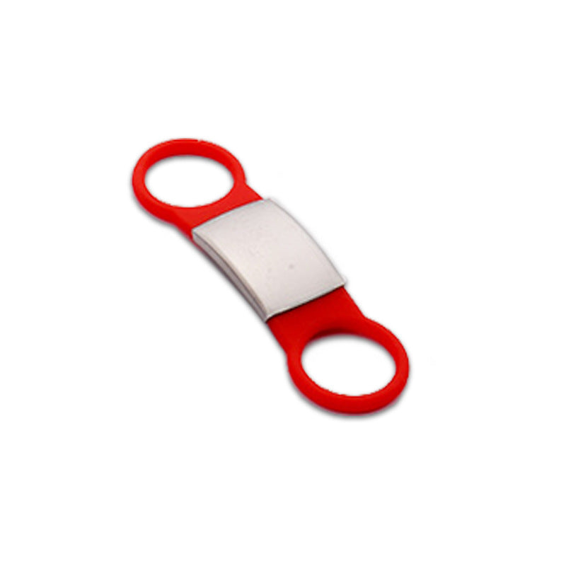 Silicone Pet ID Tag with Stainless Steel Center Plate