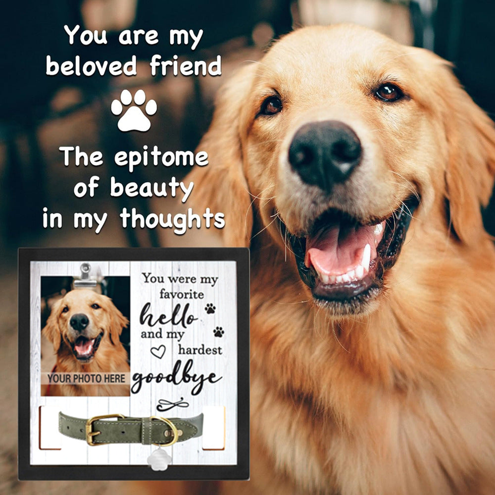 Pet Memorial Collar Photo Frame | Freestanding Keepsake Display