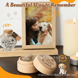 Wooden Pet Keepsake Box for Fur, Tag, Tooth or Memorial Items