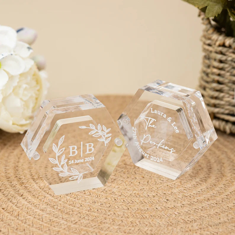 Clear Acrylic Ring Box | Custom Wedding & Engagement Holder