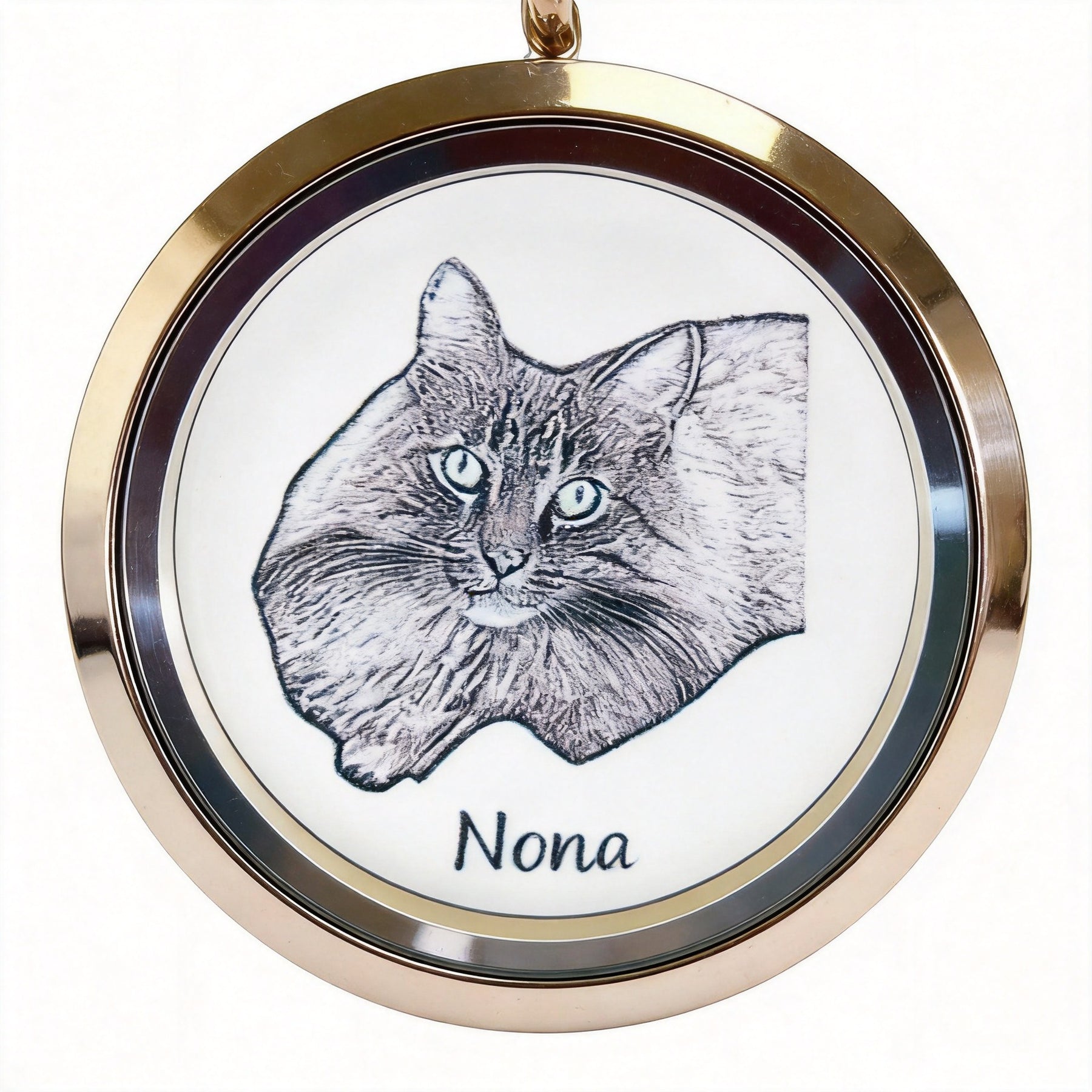 Personalized Pet Photo Memorial Necklace | Custom Name Pendant