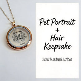 Personalized Pet Photo Memorial Necklace | Custom Name Pendant
