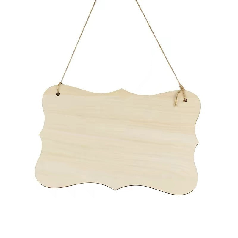 Blank Poplar Wood Door Sign for DIY Painting & Personalization