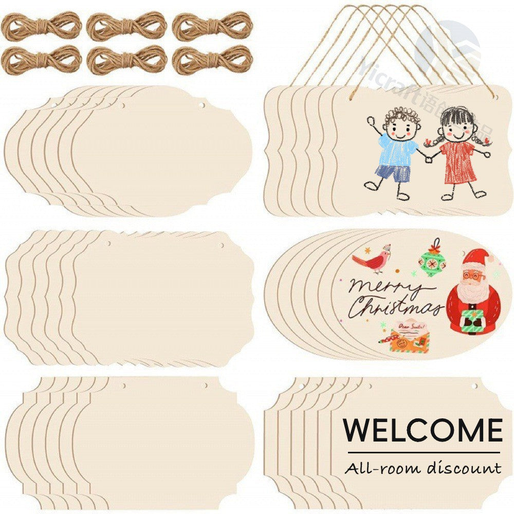 Blank Wooden Hanging Signs in Assorted Shapes for DIY Painting