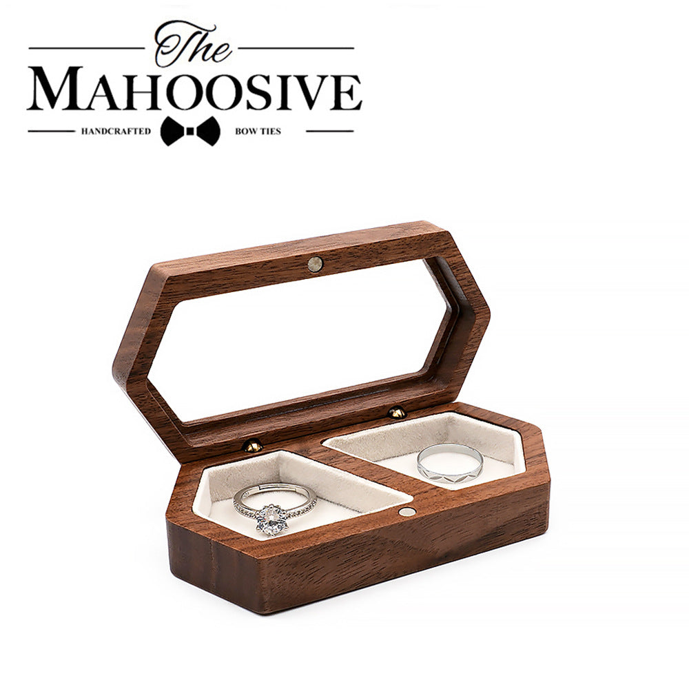 Black Walnut Ring Box | Personalized Proposal & Wedding Box
