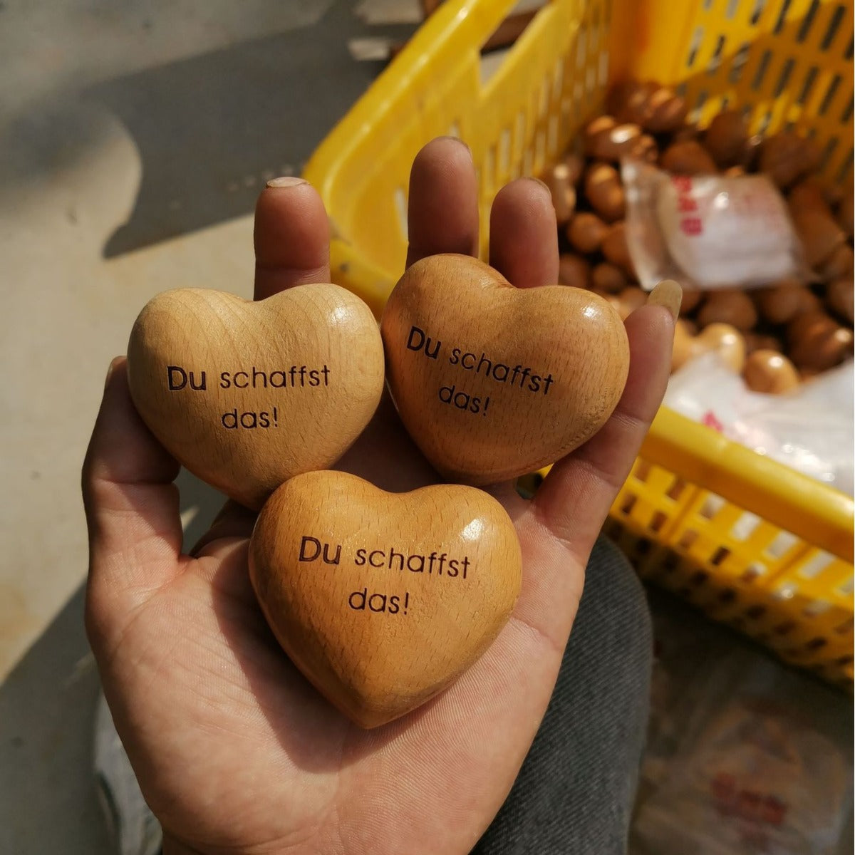 Beech Wood Heart Ornament | Rustic Wooden Heart Decor