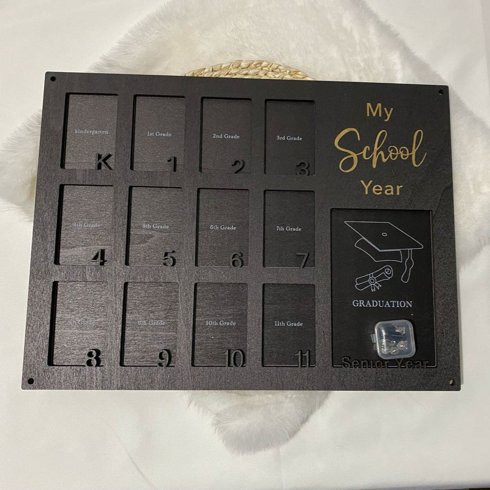 School Years Wooden Photo Frame | Graduation Memory Collage