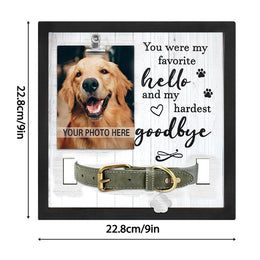 Pet Memorial Collar Photo Frame | Freestanding Keepsake Display