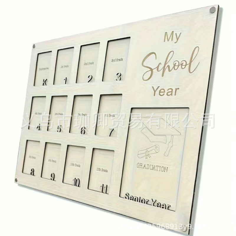School Years Wooden Photo Frame | Graduation Memory Collage