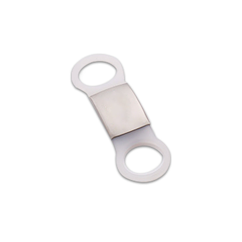 Silicone Pet ID Tag with Stainless Steel Center Plate