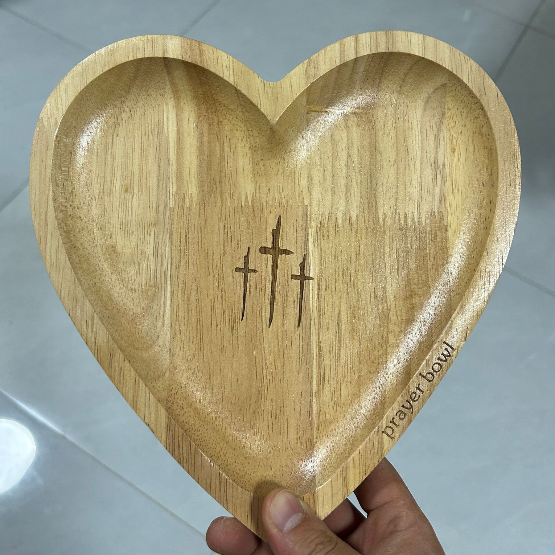 Wooden Heart Bowl | Decorative Keepsake & Jewelry Dish