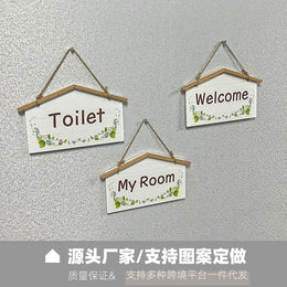 Rustic Wooden Door Sign | Welcome, My Room or Toilet