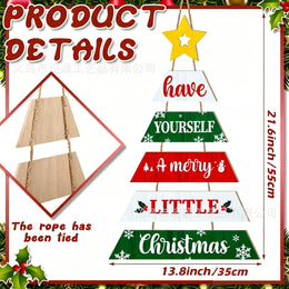 Christmas Wooden Door Hanging Sign | Holiday Wall Decor