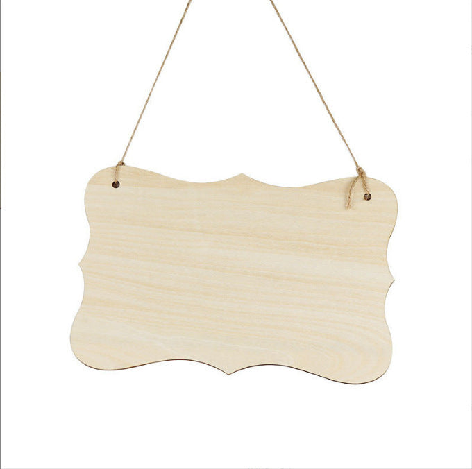 Blank Poplar Wood Door Sign for DIY Painting & Personalization