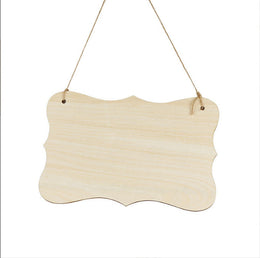 Blank Poplar Wood Door Sign for DIY Painting & Personalization