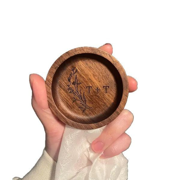 Personalized Wooden Ring Dish & Jewelry Tray | Custom Engraving