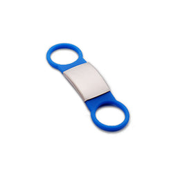 Silicone Pet ID Tag with Stainless Steel Center Plate