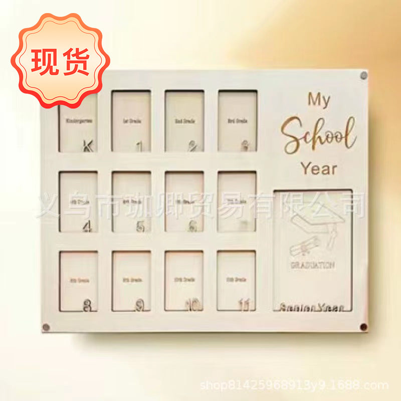 School Years Wooden Photo Frame | Graduation Memory Collage