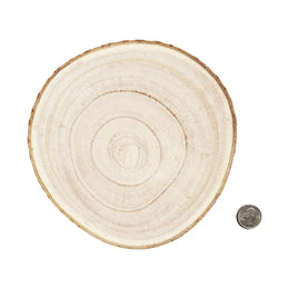 Medium natural wood slice size option measuring 6.7 to 8.3 inches or 17 to 21 cm for custom photo engraving.