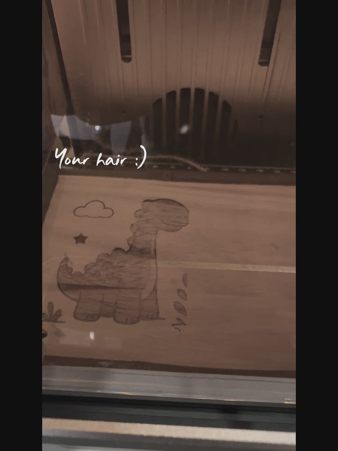 Video showing the personalized wooden kids room sign and engraved details
